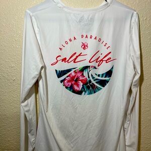 Salt Life “Aloha Paradise” Long Sleeve Performance Shirt - Size Large